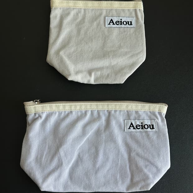아에이오우 파우치 연보라 2종