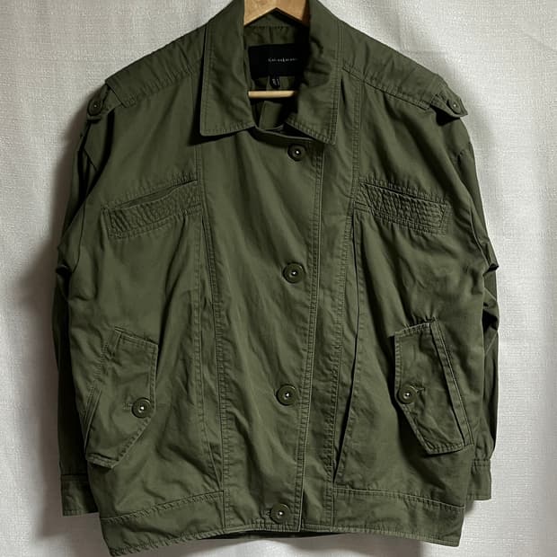 공용 카이아크만 오버핏 크롭 야상자켓 점퍼 S