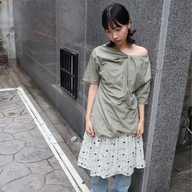 moss twisted top (khaki)