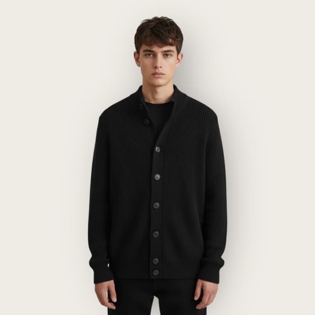 S/ 띠어리 피셔맨 골지 니트 가디건