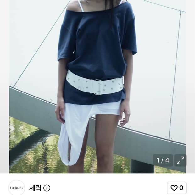 세릭 원숄더반팔 네이비 ONE SHOULDER LOOSE TOP NAVY