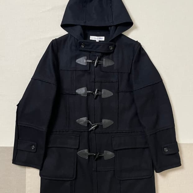 꼼데가르송 셔츠 패치워크 더플 코트