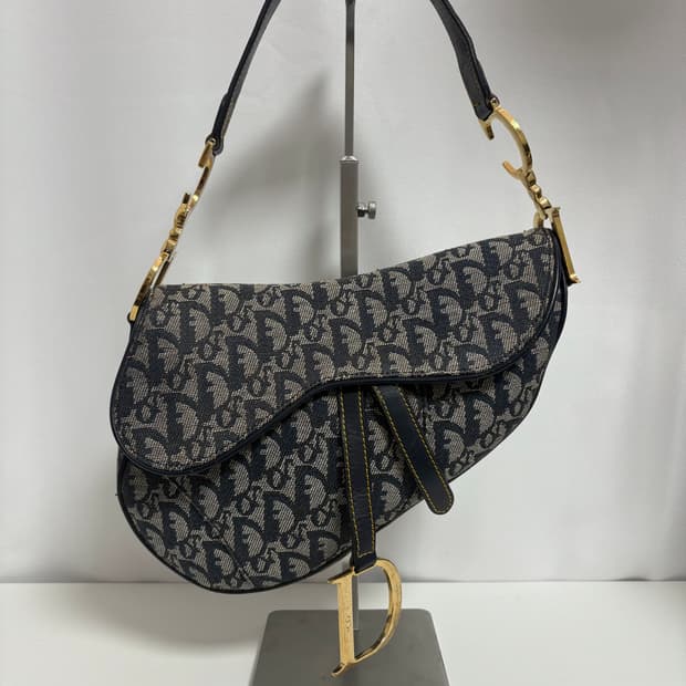 디올 오블리크 새들백 금장