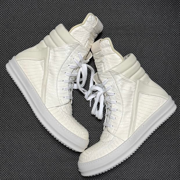 릭오웬스 지오바스켓 python snakeskin 42