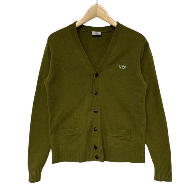 라코스테 로고 코튼 가디건