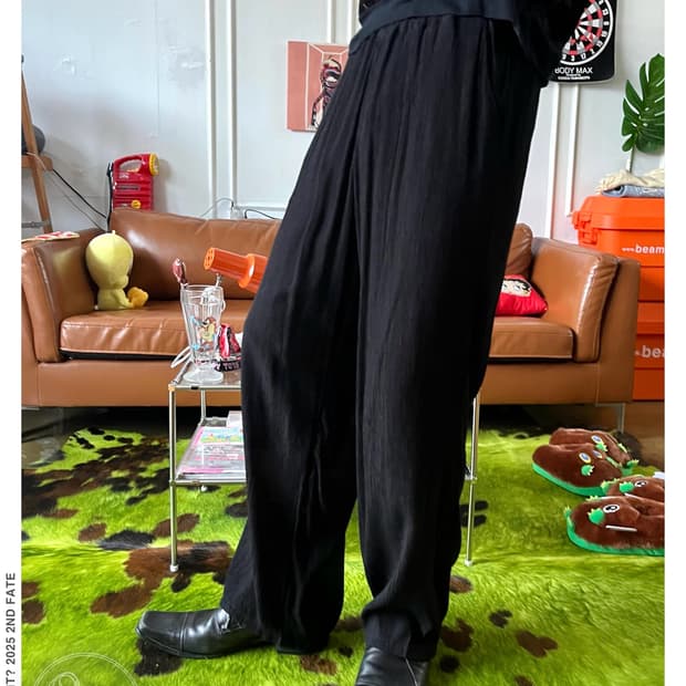 Cinema Club Japan Black Pleats Trouser