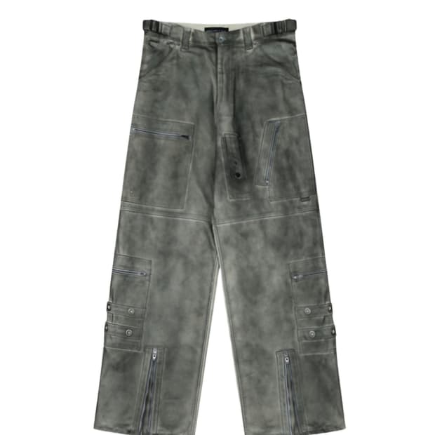 프로젝트gr 플라이트 데님 팬츠 더스트 그레이