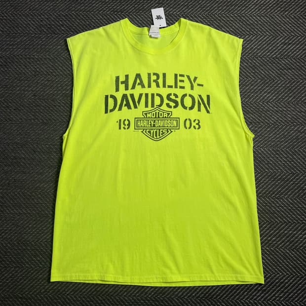 할리데이비슨 빅로고 올드스쿨 박시핏 슬리브리스o 4639