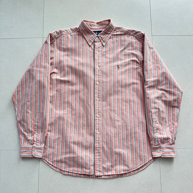 90s 폴로 랄프로렌 클래식핏 스트라이프 셔츠 XL
