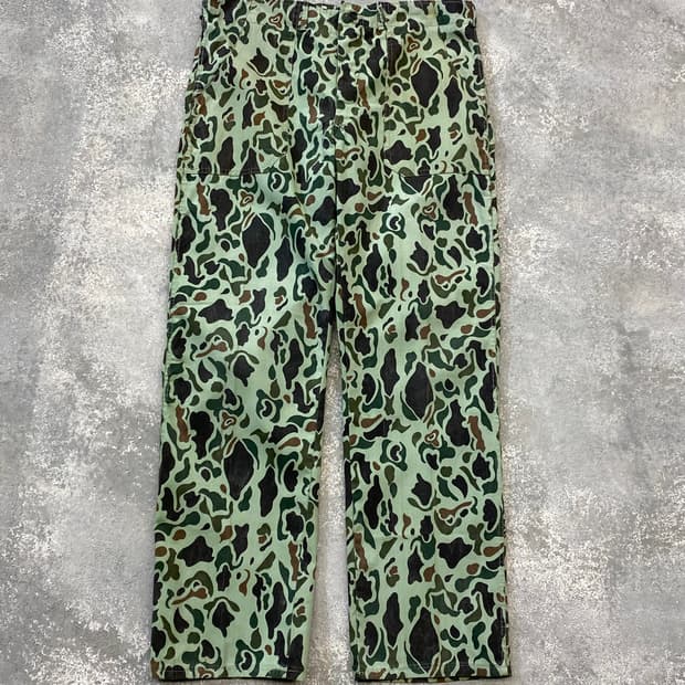[32] 80s 한국군 밀리터리 덕헌터 카모플라쥬 팬츠
