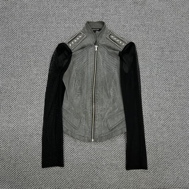 에고이스트 펑크 갸루 메쉬 데님자켓