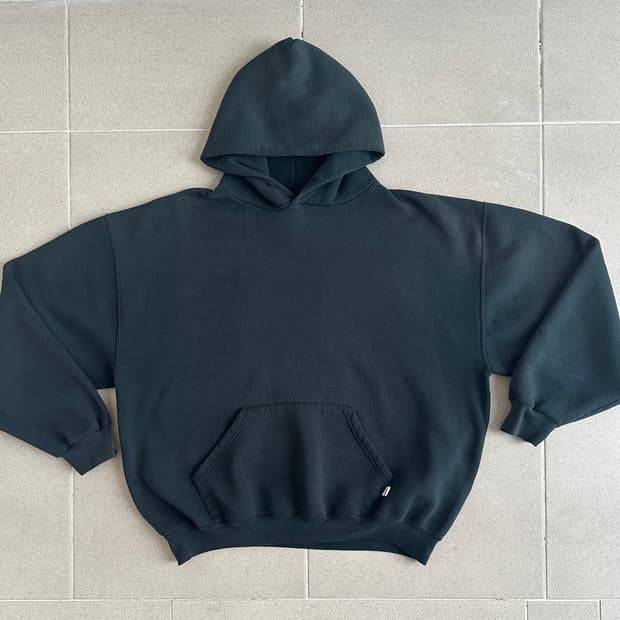 00s 빈티지 러셀 후드 블랙 XL