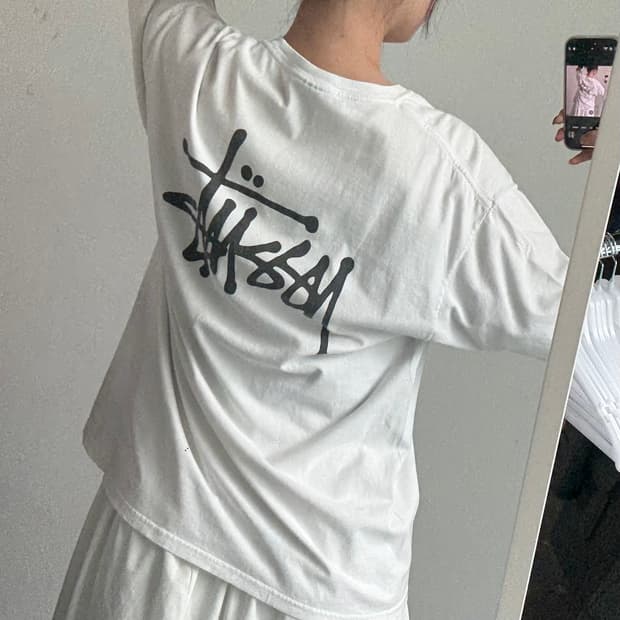 [XL] 스투시 베이직로고 반팔 티셔츠