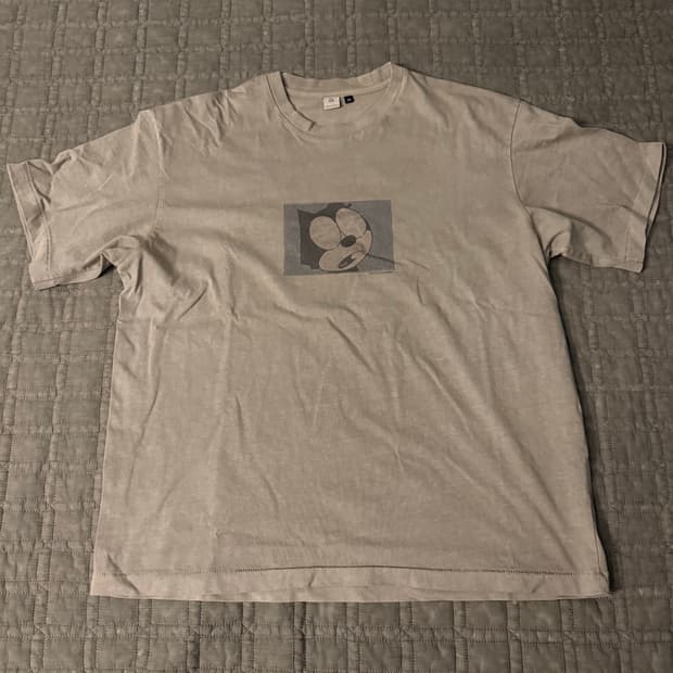 3) 폴리테루 캐피탈 빈티지 그레이 반팔