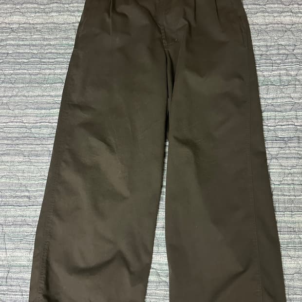 고낙 washed regular chino pants - charcoal