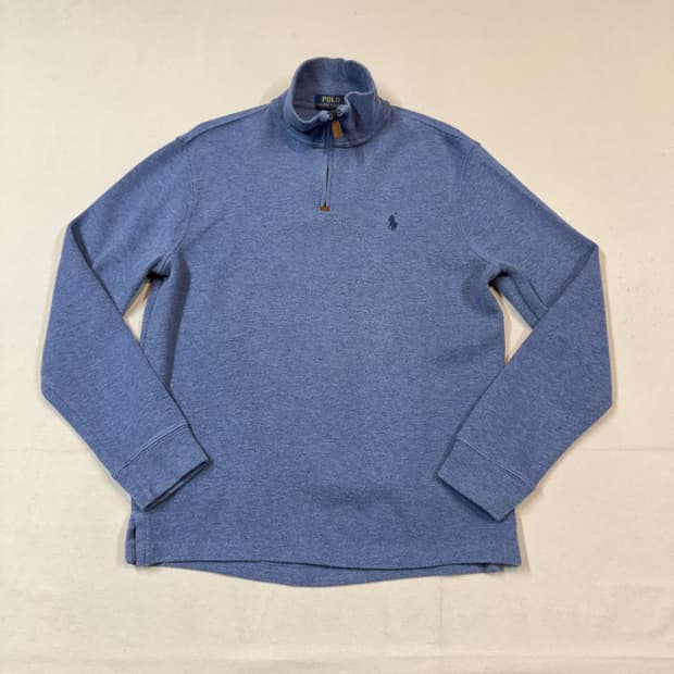 S) 폴로 랄프로렌 반집업 풀오버 코튼 니트 하늘색 소라색
