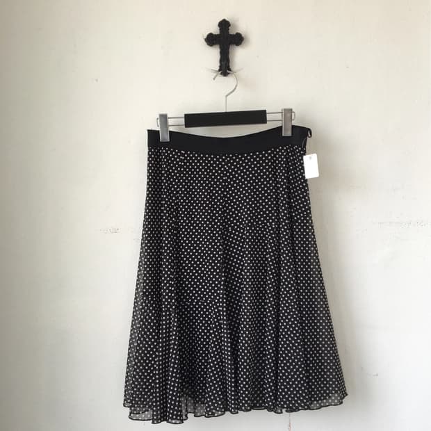 Dot pattern midi skirt