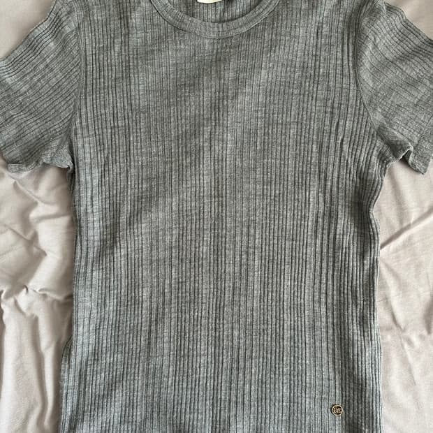 렉토 울블렌드 반팔 니트 그레이 M