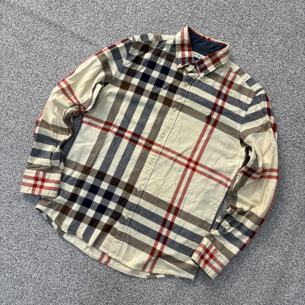 100 빈폴 체크 셔츠 남방 슬림핏 0317J