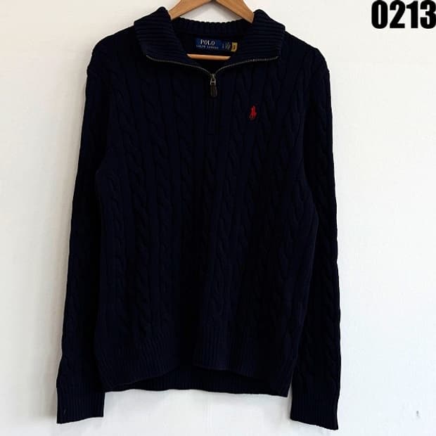 폴로 랄프로렌 하프집업 케이블 니트 L 0213