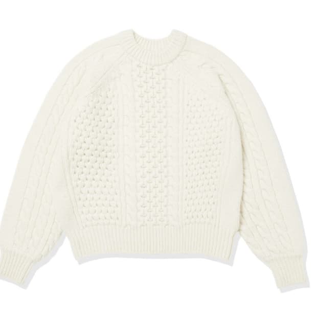 [새 상품/택o] STU - 아란 니트 크림 (M)