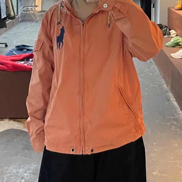 폴로 랄프로렌 오렌지 빅포니 후드 자켓 H2273