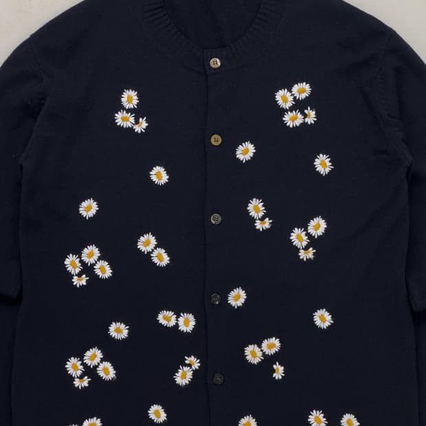 꼼데가르송 tricot 플라워 가디건