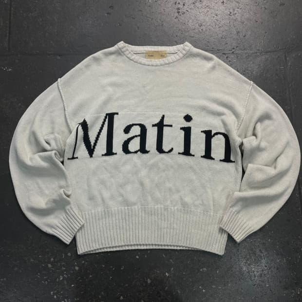 FREE 마뗑킴 빅로고 니트 Matin Kim
