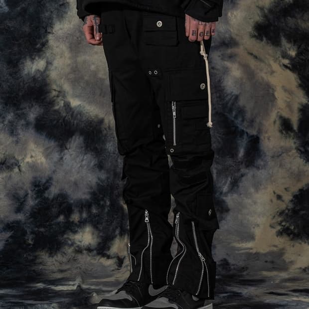 드네이지 유틸리티 서플라이 카고 팬츠 슬림 블랙 0258