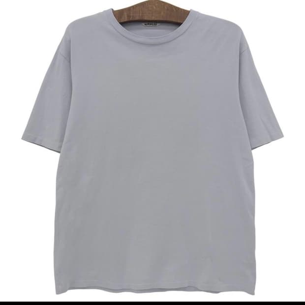 (4)오라리Auralee 20SS 러스터 플레이트 티셔츠 라이트블루