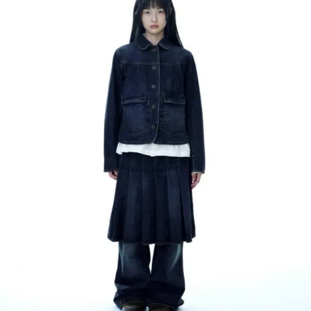 코이세이오 딥 데님 자켓 스커트 네이비 2 size