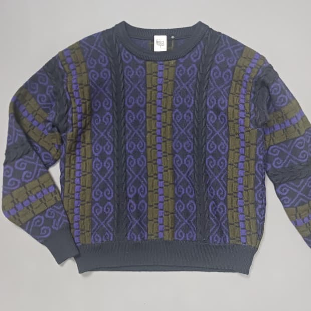 [L] 모딜리아니 이태리 빈티지 패턴 울 니트