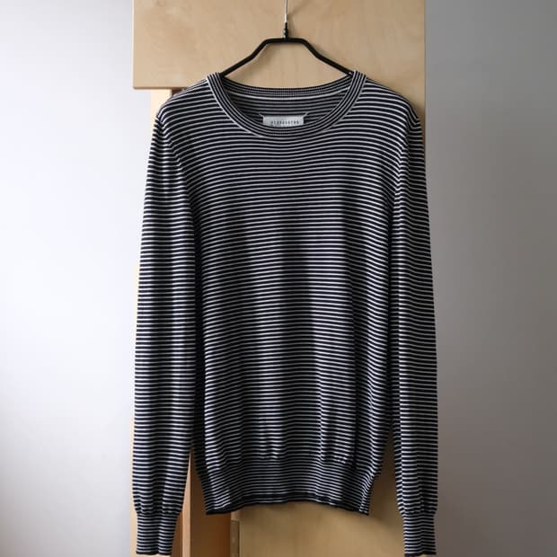 마르지엘라 스트라이프 니트 블랙