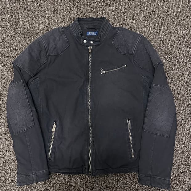 POLO 폴로 랄프로렌 퀄팅 바이커 라이더 자켓 블랙 XL