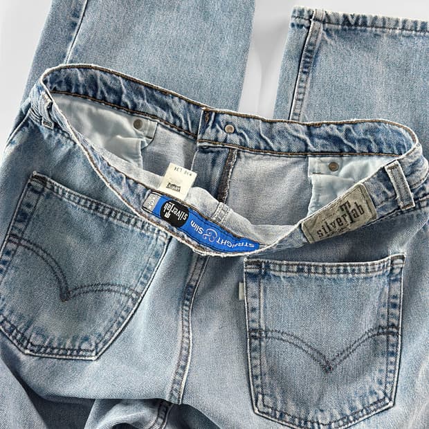 (Rare)90s 빈티지 리바이스 실버탭 usa 스트레이트 앤 슬림 데님