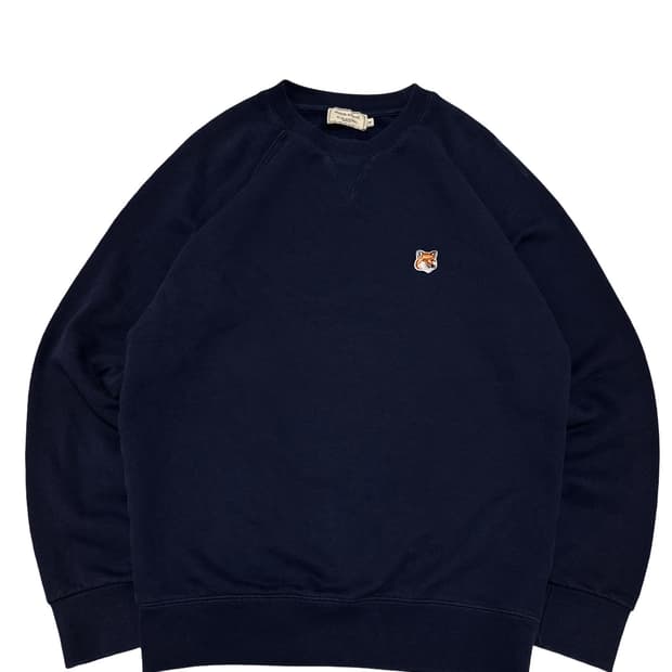 메종키츠네 폭스헤드 네이비 맨투맨