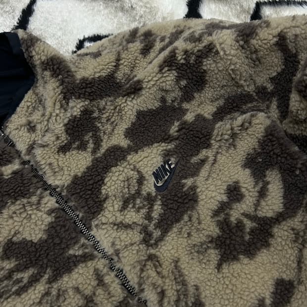 [XL]나이키클럽 플리스 윈터 라이즈드 양면 자켓