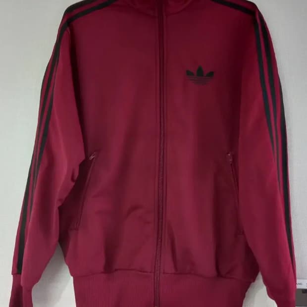 아디다스 파이어버드 버건디 블랙 트랙탑 저지 져지집업 95/M