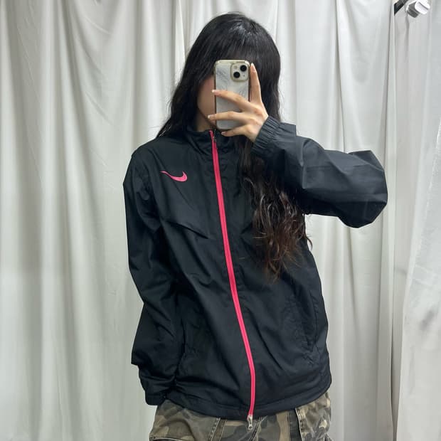 Nike black 2way windbreak jacket