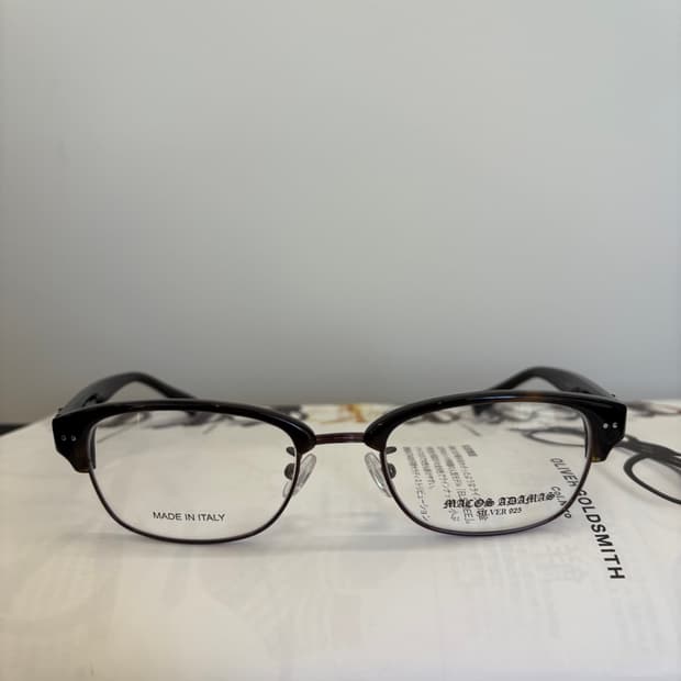 MACOS ADAMAS 브라운 하금테 빈티지안경