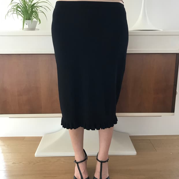 vintage frill knit skirt 