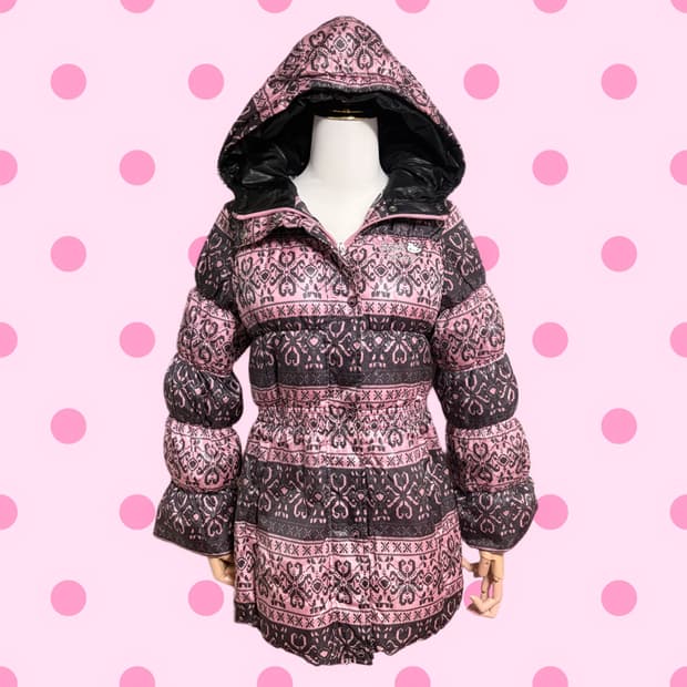 (이체시에눌) 고전키티 헬로키티 코위찬 초코딸기맛 포인트 패딩