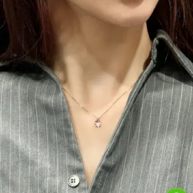 뮤젬 천연다이아 프로포즈 목걸이 1부 14k 화이트골드 