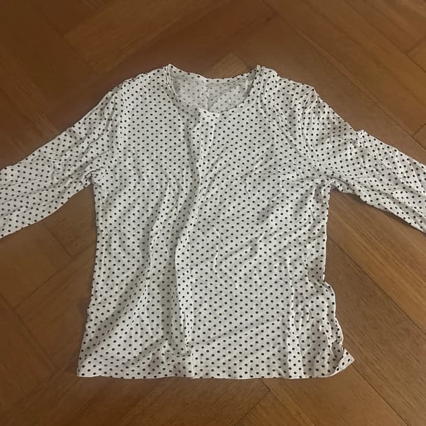 아이보리 땡땡이 7부티