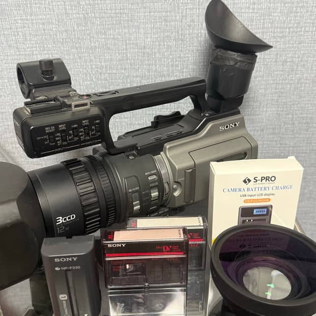 Sony 소니 DSR-PD 170 6mm 디지털 캠코더+광각컨버터렌즈
