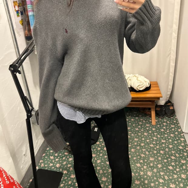 랄프로렌 코튼 스웨터 니트 헤비