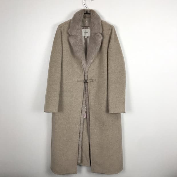 SJ와니 밍크트리밍 울 캐시미어 코트 여성77