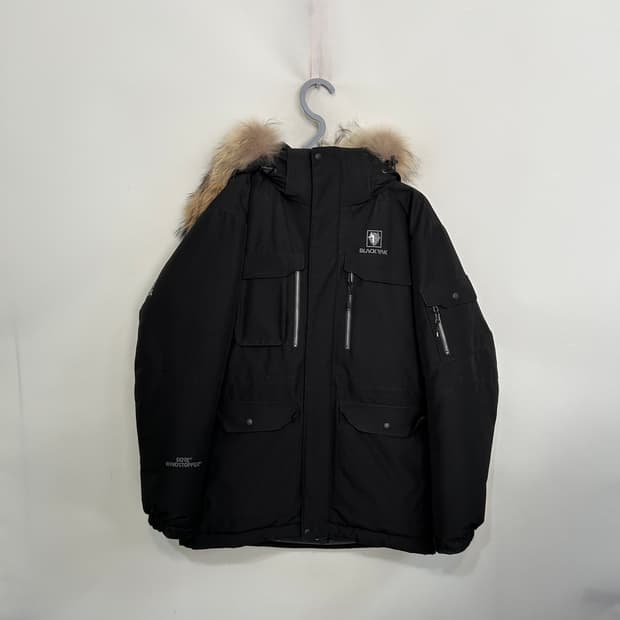 블랙야크 남성 고어 윈드스토퍼 구스다운 패딩 90