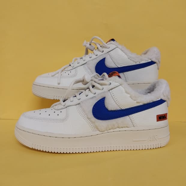 여성 나이키 에어포스1 07 로우 셰프라 플러스 화이트 운동화 (230)