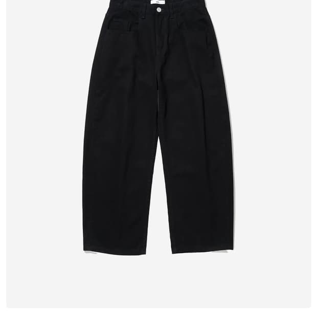 (품절 사이즈) 밀로아카이브 리플렉트 커브드 코튼팬츠 블랙 (L)